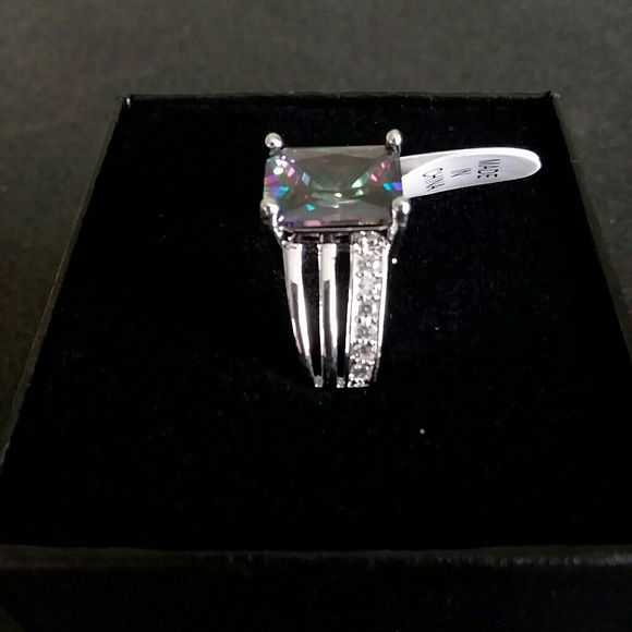 Mystic Topaz Sterling Silver Ring size 9 - Picture 2 of 6